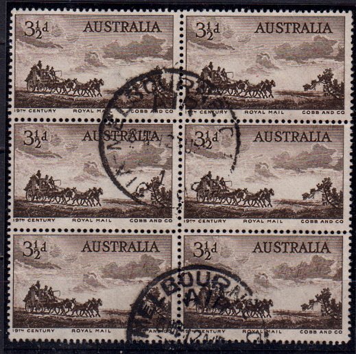 Briefmarken Australien 254 o 6er Block