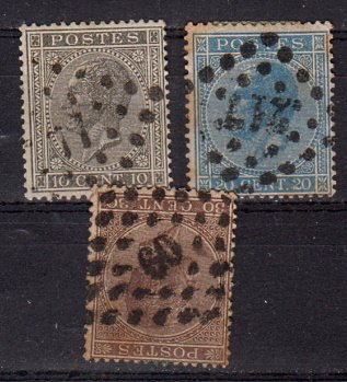 Briefmarken Belgien 14-16 D o