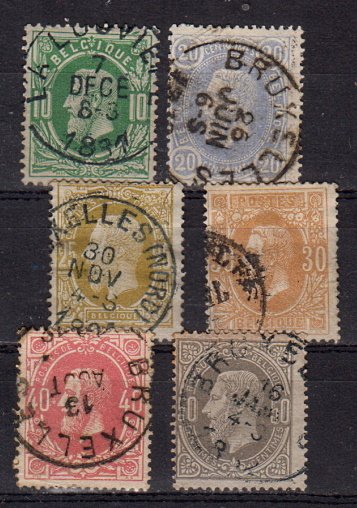 Briefmarken Belgien 27-32 o