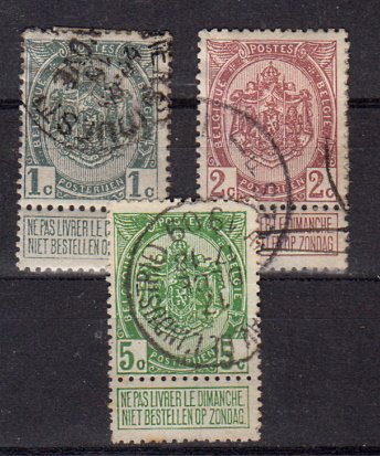 Briefmarken Belgien 78-80 o