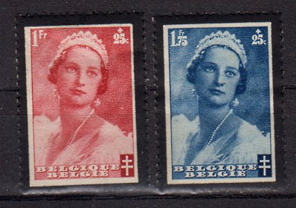 Briefmarken Belgien 412-13 *