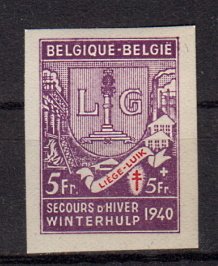 Briefmarken Belgien 543 * ungezähnt Probedruck