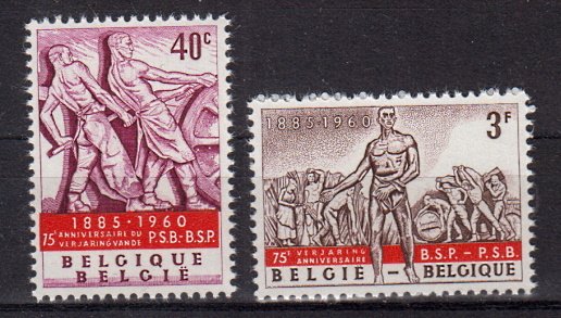 Briefmarken Belgien 1188-89 **