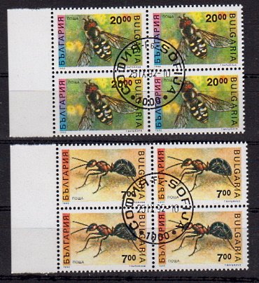 Briefmarken Bulgarien 3998-99 o 4er Blöcke