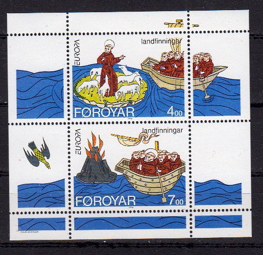 Briefmarken Färöer Block 7 **