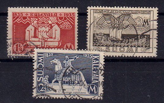 Briefmarken Finnland 191-93 o