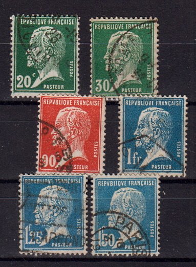 Briefmarken Frankreich 192-97 o