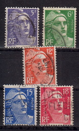 Briefmarken Frankreich 901-05 o