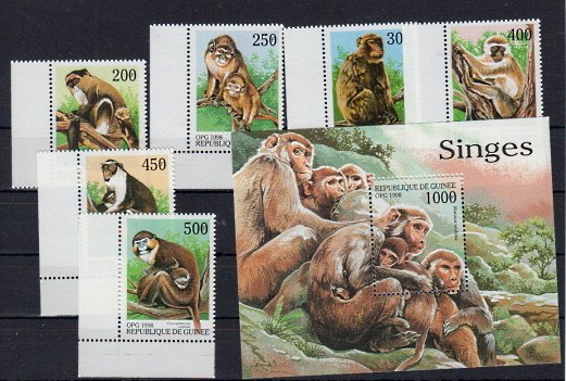 Briefmarken Guinea 1952-57 + Block 542 **