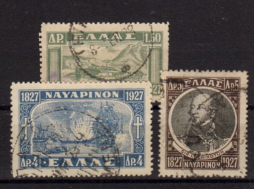 Briefmarken Griechenland 321-23 o