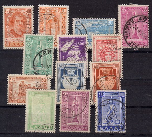 Briefmarken Griechenland 563-75 o