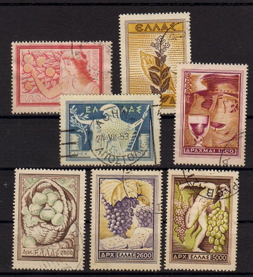 Briefmarken Griechenland 596-602 o