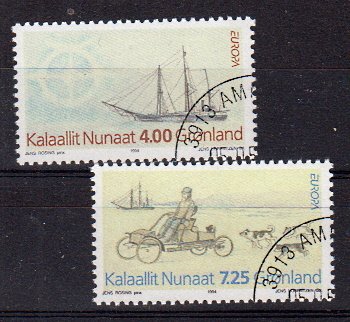 Briefmarken Grönland 247-48 o auch als 4er Blöcke