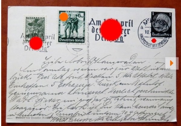 Brief Deutsches Reich / Propagandakarte MiF Dt. Reich 512, 662 mit Österreich 569