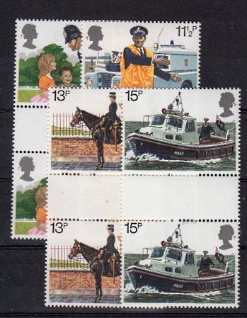 Briefmarken Großbritannien 808-11 ** Paare mit Zwischensteg