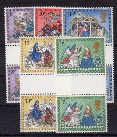Briefmarken Großbritannien 812-15 ** Paare mit Zwischensteg