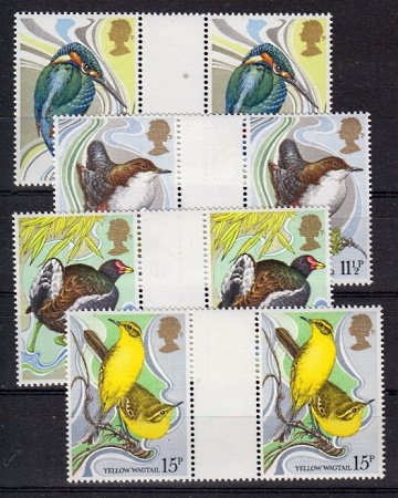 Briefmarken Großbritannien 817-20 ** Paare mit Zwischensteg