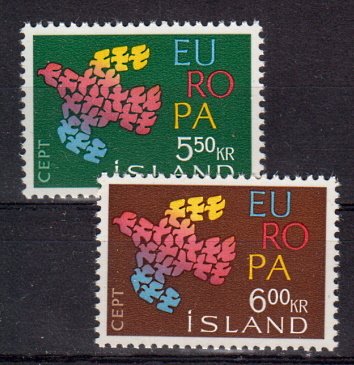 Briefmarken Island 354-55 ** auch als 4er Blöcke