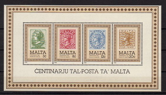 Briefmarken Malta Block 8 **