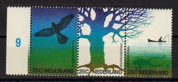 Briefmarken Niederlande 1023-25 **