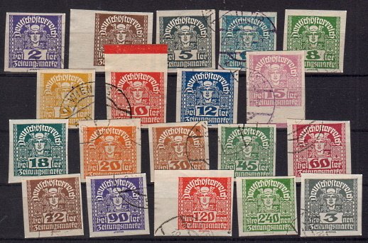 Briefmarken Österreich 293-311 o