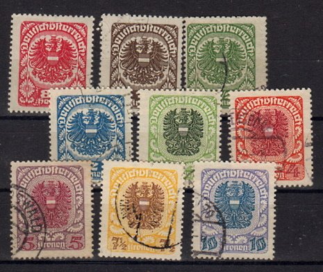 Briefmarken Österreich 312-20 o