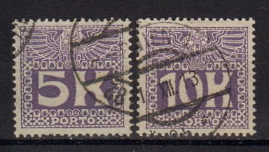 Briefmarken Österreich Porto 45-46 o