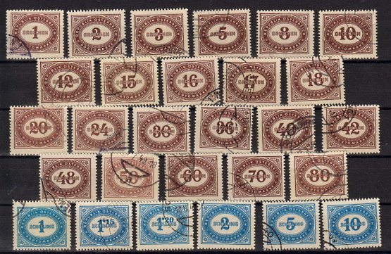 Briefmarken Österreich Porto 204-31 o
