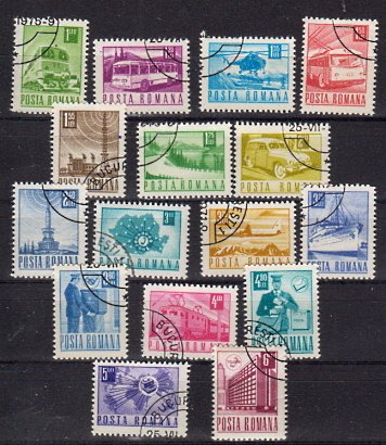 Briefmarken Rumänien 2953-68 o