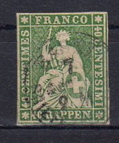 Briefmarken Schweiz 17 II o
