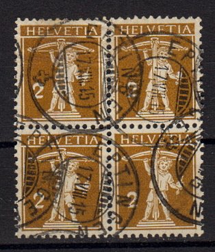 Briefmarken Schweiz 111 III o 4er Block