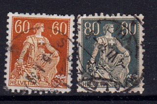 Briefmarken Schweiz 140-41 z o