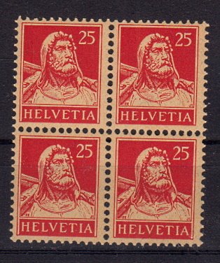 Briefmarken Schweiz 168 ** 4er Block