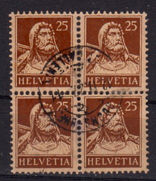 Briefmarken Schweiz 207 x o 4er Block
