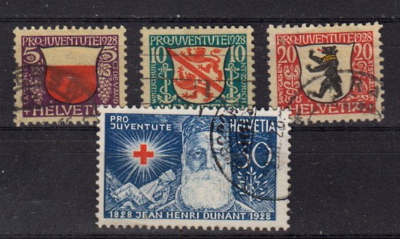 Briefmarken Schweiz 229-32 o