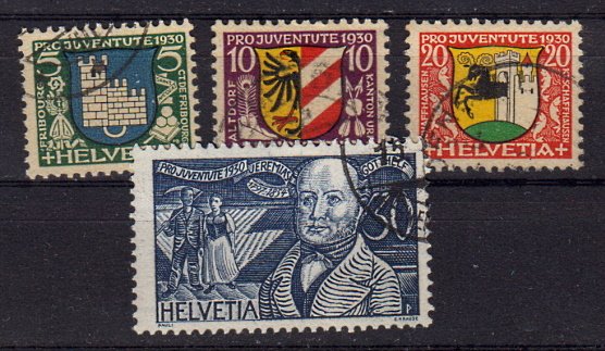 Briefmarken Schweiz 241-44 o