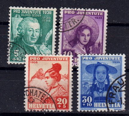 Briefmarken Schweiz 331-34 o