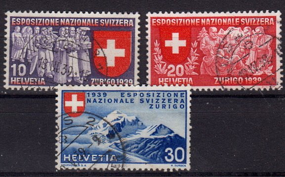 Briefmarken Schweiz 341-43 o