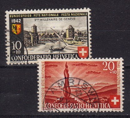 Briefmarken Schweiz 408-09 o