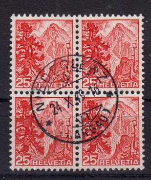 Briefmarken Schweiz 503 o 4er Block