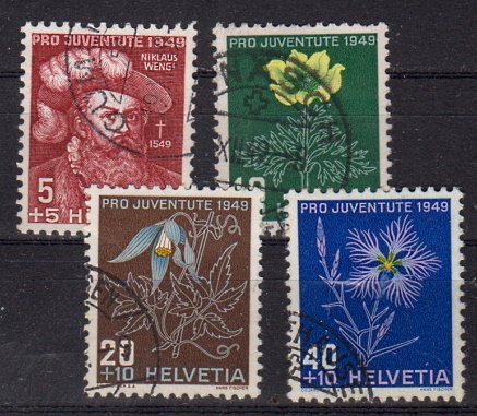 Briefmarken Schweiz 541-44 o