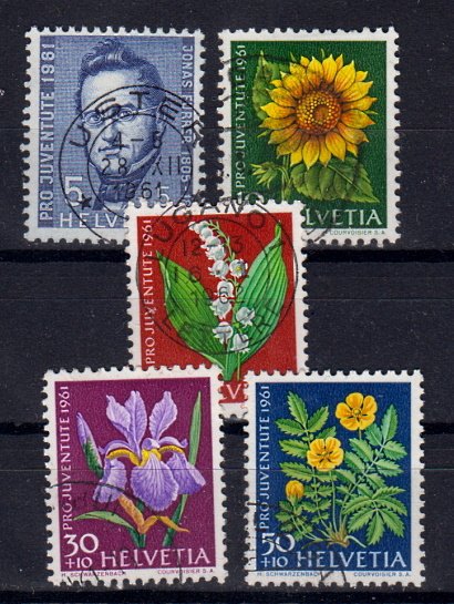 Briefmarken Schweiz 742-46 o