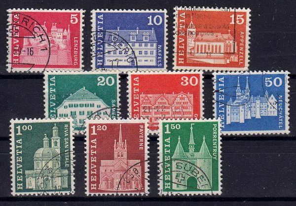 Briefmarken Schweiz 878-86 o