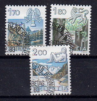 Briefmarken Schweiz 1242-44 o