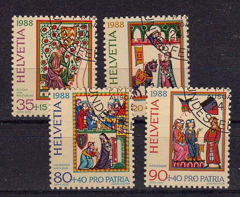 Briefmarken Schweiz 1372-75 o