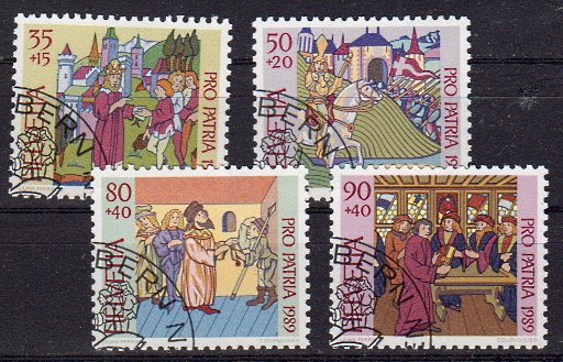 Briefmarken Schweiz 1393-96 o