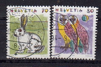 Briefmarken Schweiz 1436-37 o