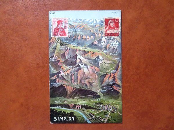 Ansichtskarte Schweiz Simplon 1915