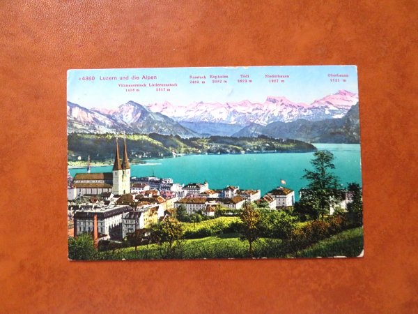 Ansichtskarte Schweiz Luzern 1921. Taxe - Stempel