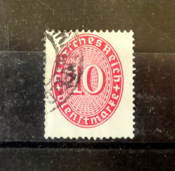 Briefmarke Deutsches Reich Dienstmarke 123 x o 2. Wahl mit Bug